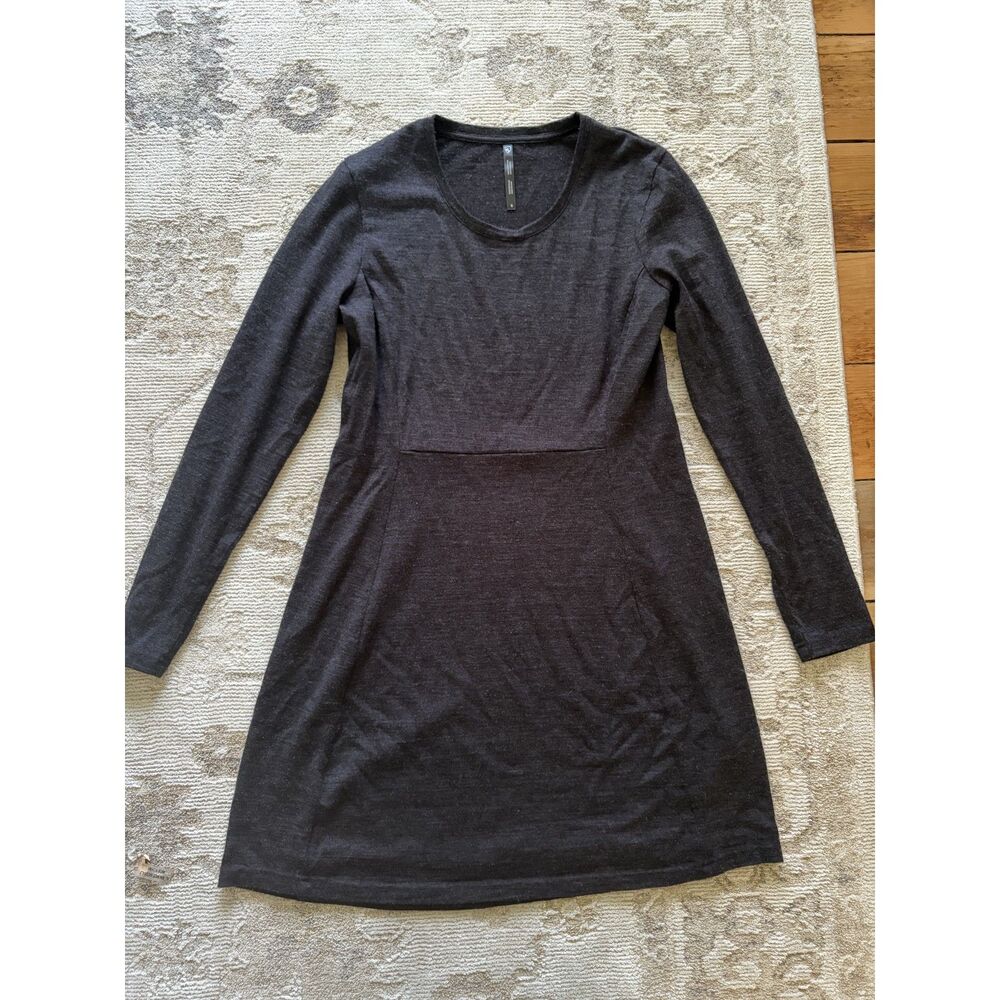KÜHL Ana Dress Dark Charcoal 100% Merino Wool Mini Work Casual Dress